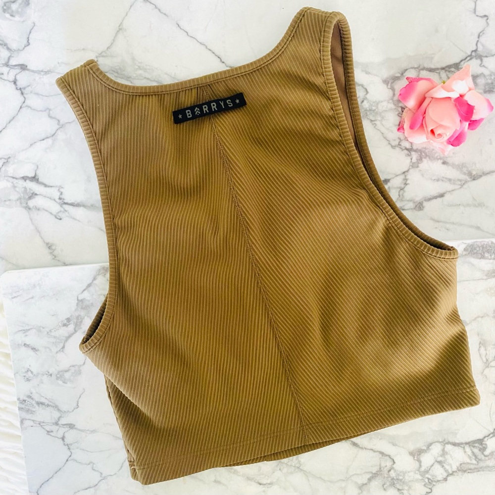 💕”BARRY’S” Ribbed Sports Crop Top SZ S